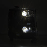 AlphaRex 16-18 Chevy 1500HD LUXX LED Proj Headlights Alpha-BK w/Seq Atv Lgt / SeqSig (Req PN 810023) - Burkken Auto Parts