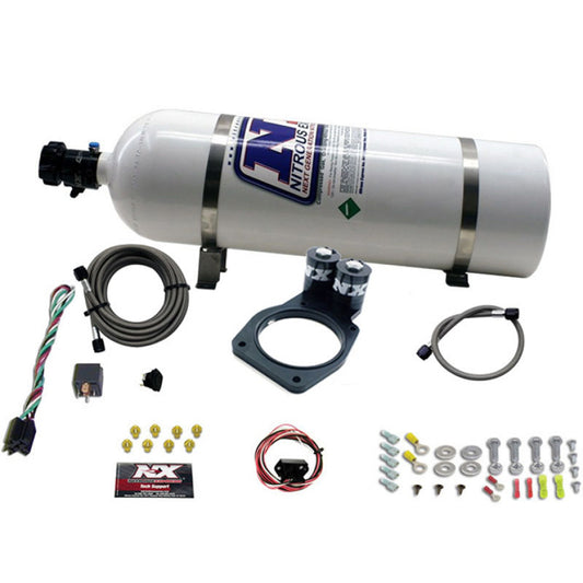 Nitrous Express 10-15 Chevrolet Camaro Nitrous Plate Kit (50-150HP) w/15lb Bottle - Burkken Auto Parts