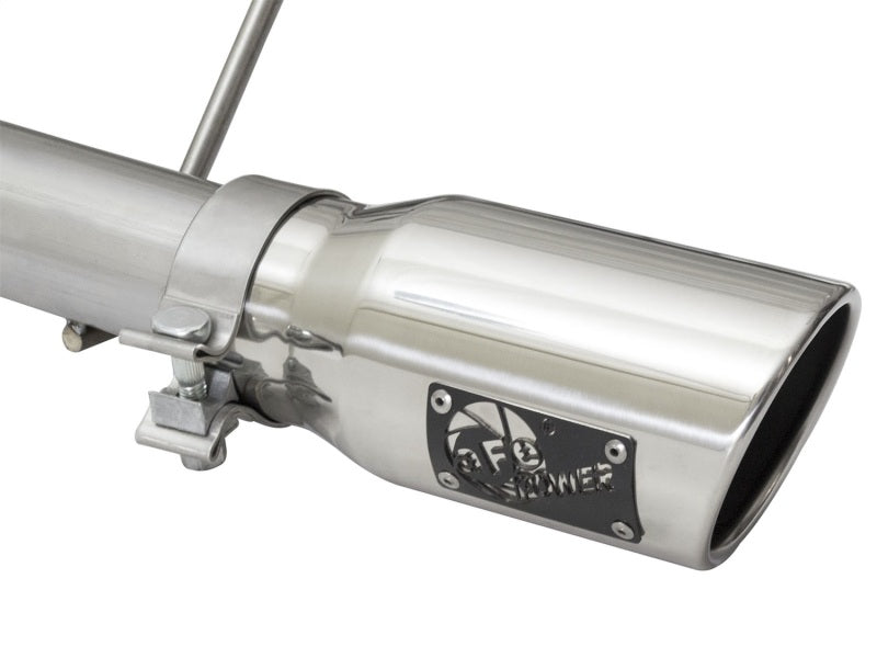 aFe Rebel Series CB 2.5in Dual Center Exit SS Exhaust w/ Polish Tip 07-15 Jeep Wrangler 3.6L/3.8L V6 - Burkken Auto Parts