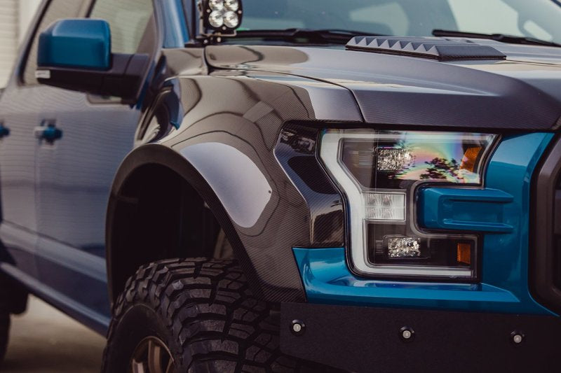 Anderson Composites 17-18 Ford Raptor Type-Wide Carbon Fiber Front Fenders (Pair) - Burkken Auto Parts