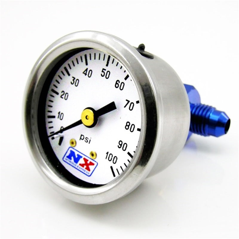 Nitrous Express Fuel Pressure Gauge (0-100 PSI w/Manifold) - Burkken Auto Parts