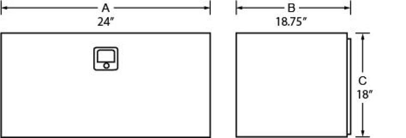 Tradesman Steel Underbody Truck Tool Box (24in.) - Black - Burkken Auto Parts