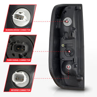 ANZO 2005-2021 Nissan Frontier LED Taillights Black Housing/Clear Lens - Burkken Auto Parts