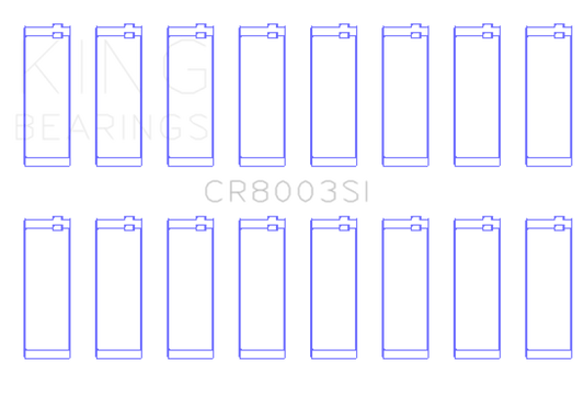 King Engine Bearings GMC 281 (Size +0.25mm) Connecting Rod Bearing Set