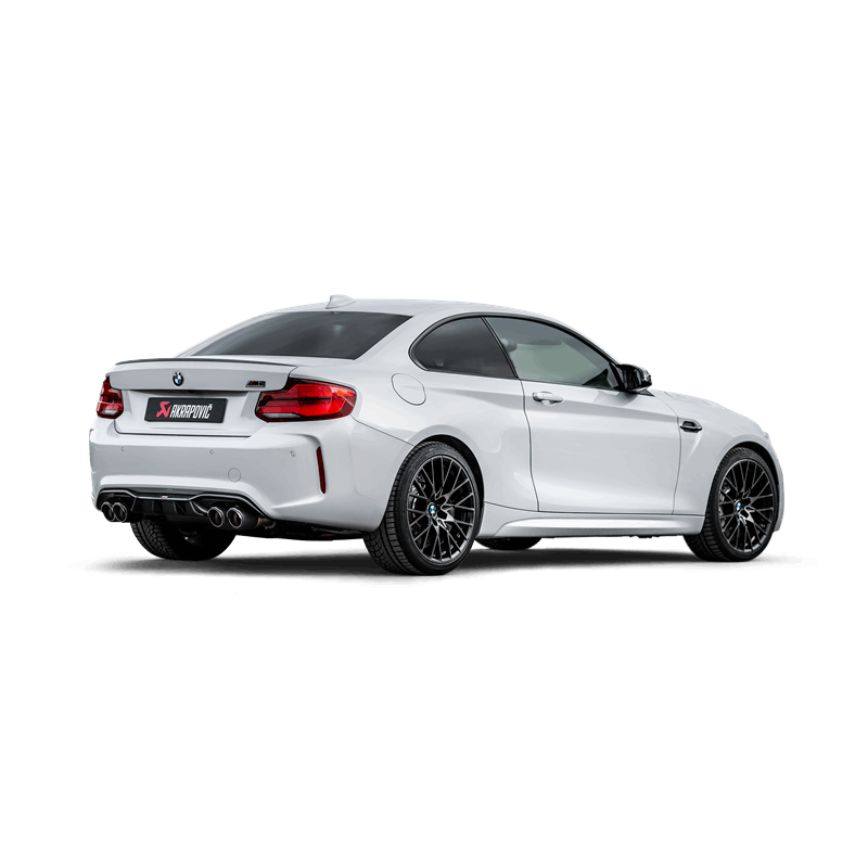 Akrapovic 2018+ BMW M2 Competition/M2 CS (F87N) Slip-On Line (Titanium) w/Carbon Fiber Tips - Burkken Auto Parts