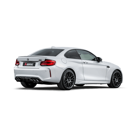 Akrapovic 2018+ BMW M2 Competition/M2 CS (F87N) Slip-On Line (Titanium) w/Carbon Fiber Tips - Burkken Auto Parts