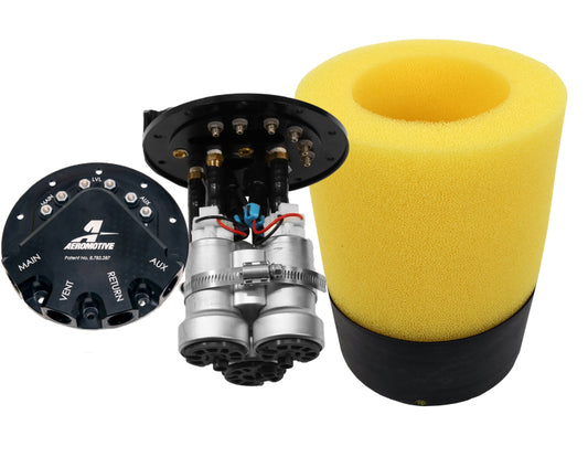 Aeromotive 05-18 Chevrolet Silverado 450 Triple Drop-In Phantom System - Burkken Auto Parts