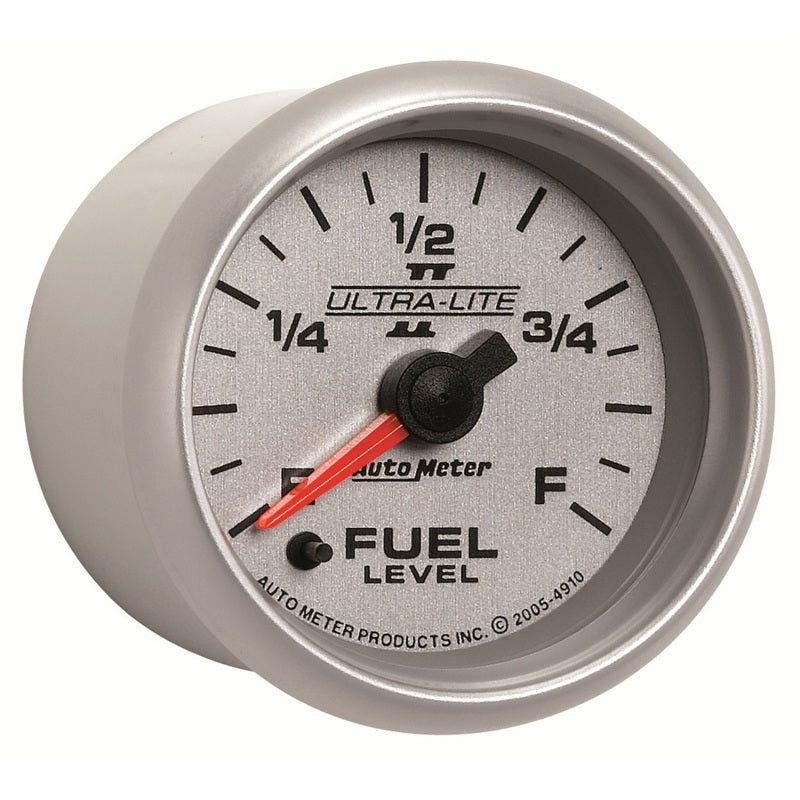 Autometer Ultra-Lite II 2-1/16in 0-280 Ohm Programmable Fuel Level Gauge - Burkken Auto Parts