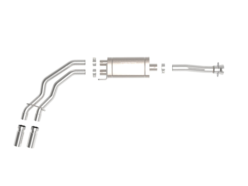 aFe Rebel 3in 409 SS Cat-Back Exhaust 2021 Ford F-150 V6 2.7L/3.5L (tt)/V8 5.0L w/ Polished Tips - Burkken Auto Parts