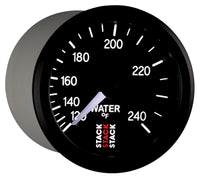 Autometer Stack 52mm 120-240 Deg F 1/2in Npt (M) Mechanical Water Temp Gauge - Black - Burkken Auto Parts