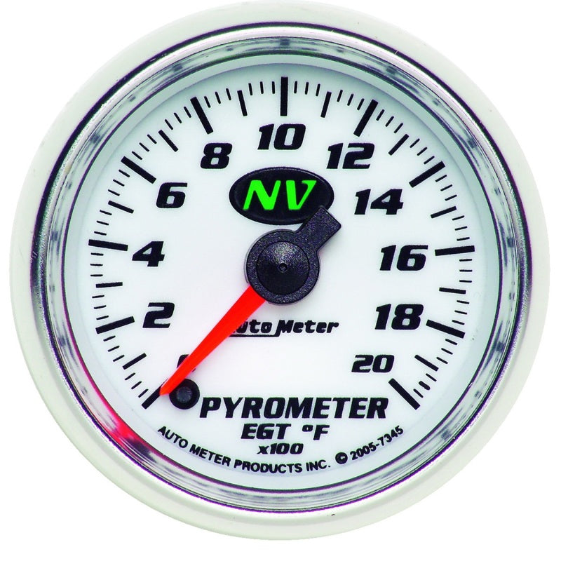 Autometer NV 52mm 0-2000 Deg F Digital Stepper Motor Pyrometer Gauge - Burkken Auto Parts