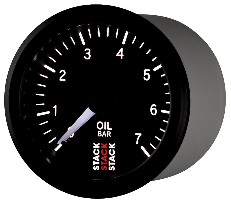 Autometer Stack Instruments 52mm 0-7 BAR M10 (M) Mechanical Oil Pressure Gauge - Black - Burkken Auto Parts