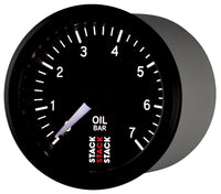 Autometer Stack Instruments 52mm 0-7 BAR M10 (M) Mechanical Oil Pressure Gauge - Black - Burkken Auto Parts