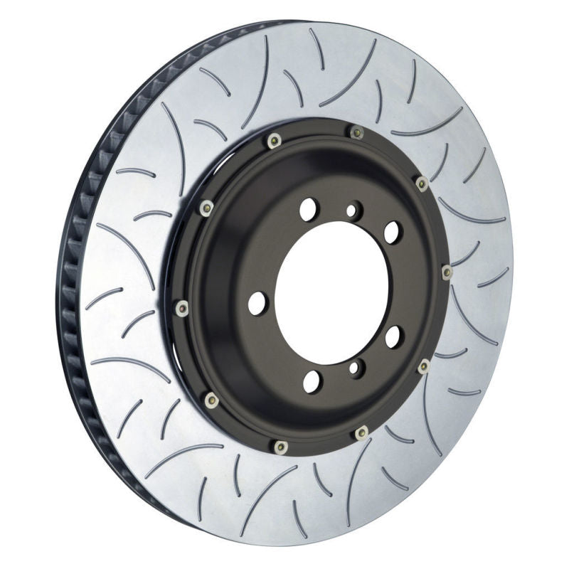 Brembo 06-12 997 Turbo/Turbo S (PCCB Equipped) Front 2-Piece Discs 380x34 2pc Rotor Slotted Type3 - Burkken Auto Parts