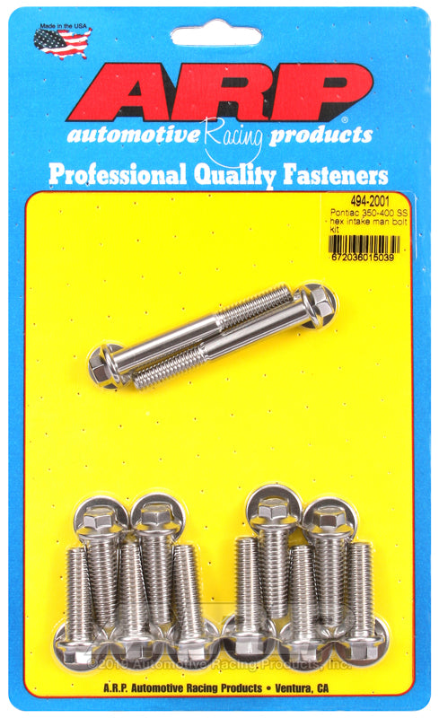 ARP Pontiac 350-400 SS Hex Intake Manifold Bolt Kit - Burkken Auto Parts