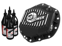 aFe 19-23 Dodge Ram 2500/3500 Pro Series Rear Differential Cover - Black w/ Machined Fins - Burkken Auto Parts