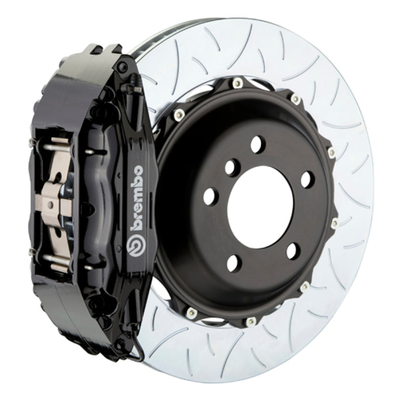 Brembo 95-01 7-Series (E38) Front GT BBK 4 Piston Cast 2pc 355x32 2pc Rotor Slotted Type-3-Black - Burkken Auto Parts