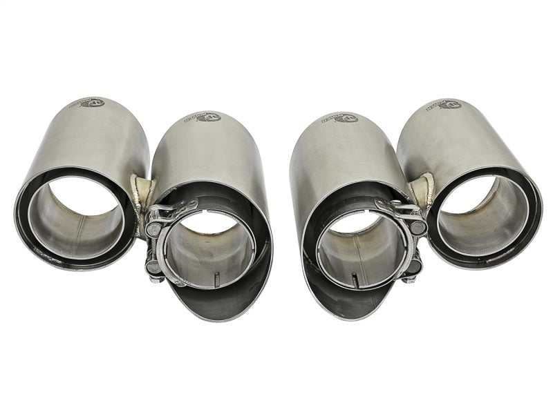 aFe MACH Force-Xp 304 SS OE Exhaust Tips Polished 12-16 Porsche 911 (C2S 991) H6 3.8L - Burkken Auto Parts