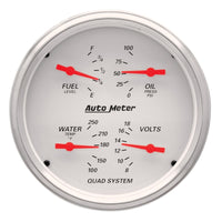 AutoMeter Gauge Kit 2 Pc. Quad & Speedometer 5in. Arctic White - Burkken Auto Parts