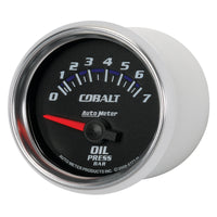 Autometer Cobalt 52mm 0-7 BAR Short Sweep Electric Oil Pressure Gauge - Burkken Auto Parts