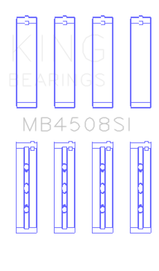 King Engine Bearings Acura J30A/J32A/J35A/J35Z (Size +0.5) Performance Main Bearing Set