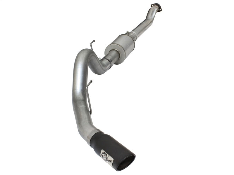 aFe Atlas Exhausts 4in Cat-Back Aluminized Steel Exhaust Sys 2015 Ford F-150 V6 3.5L (tt) Black Tip - Burkken Auto Parts