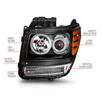 ANZO 2007-2012 Dodge Nitro Projector Headlights w/ Halo Black (CCFL) G2 - Burkken Auto Parts