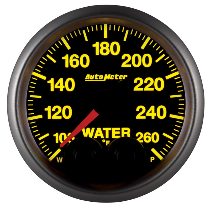 Autometer Elite 52mm 100-260 Degress F Water Temperature Peak and Warn Gauge w/ Electonic Control - Burkken Auto Parts