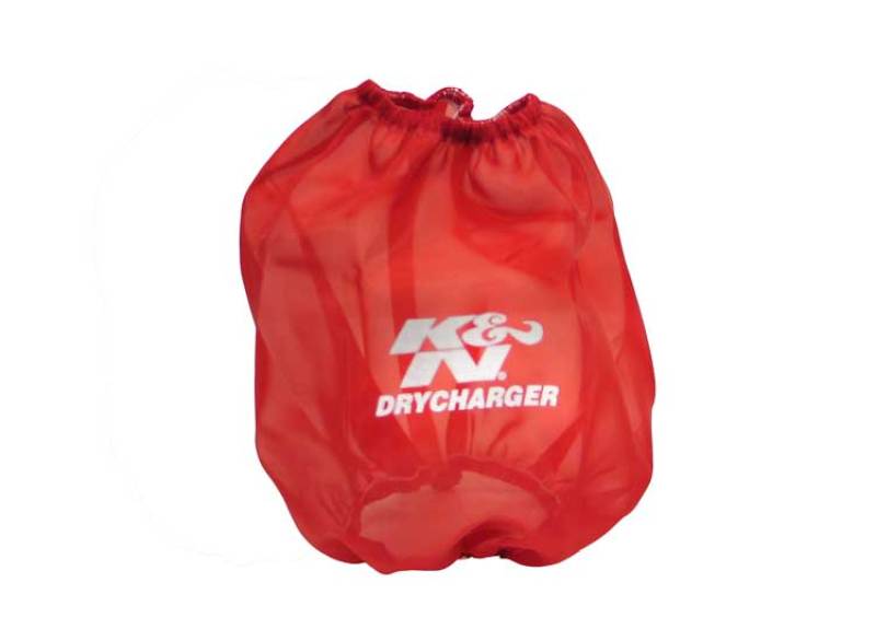 K&N Round Tapered Drycharger Air Filter Wrap Red 7.5in Base ID x 5in Top ID x 7.5in H - Burkken Auto Parts