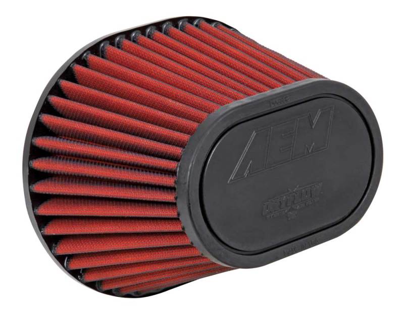 AEM Dryflow Air Filter - 3.5in FLG / 8-1/2in L x 7in W / Top 6-1/4in L x 4in W / 5-1/2in H (S/O) - Burkken Auto Parts