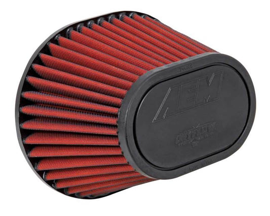 AEM Dryflow Air Filter - 3.5in FLG / 8-1/2in L x 7in W / Top 6-1/4in L x 4in W / 5-1/2in H (S/O) - Burkken Auto Parts