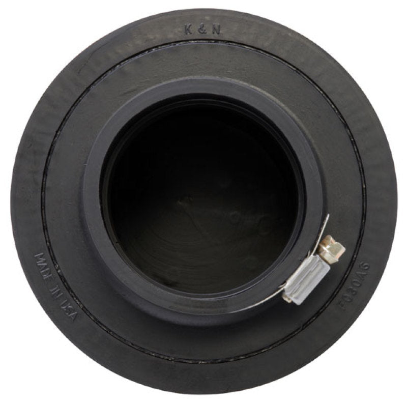 K&N Filter Universal Rubber Filter 3in Flange ID 6in Base OD 5.125in Top OD 5in Height - Burkken Auto Parts