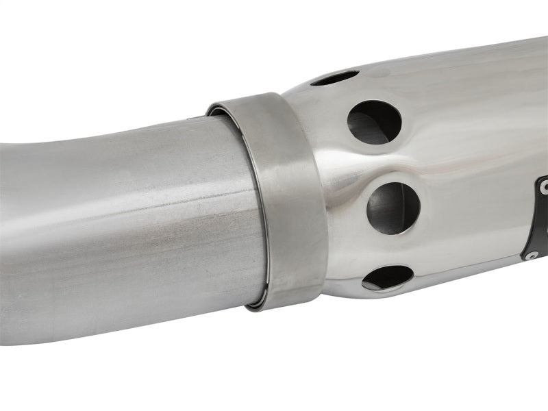 aFe LARGE Bore HD Exhausts 4in DPF-Back SS-409 2016 Nissan Titan XD V8-5.0L CC/SB (td) - Burkken Auto Parts