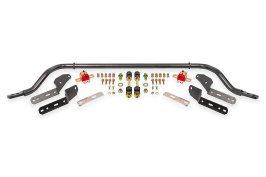 BMR 64-67 GM A-Body 1.25in Hollow 2-Hole Adjustable Front Sway Bar Kit - Black Hammertone - Burkken Auto Parts