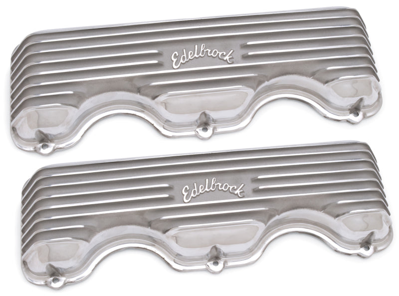 Edelbrock Valve Cover Classic Series Chevrolet W 348/409 CI V8 Polshed - Burkken Auto Parts