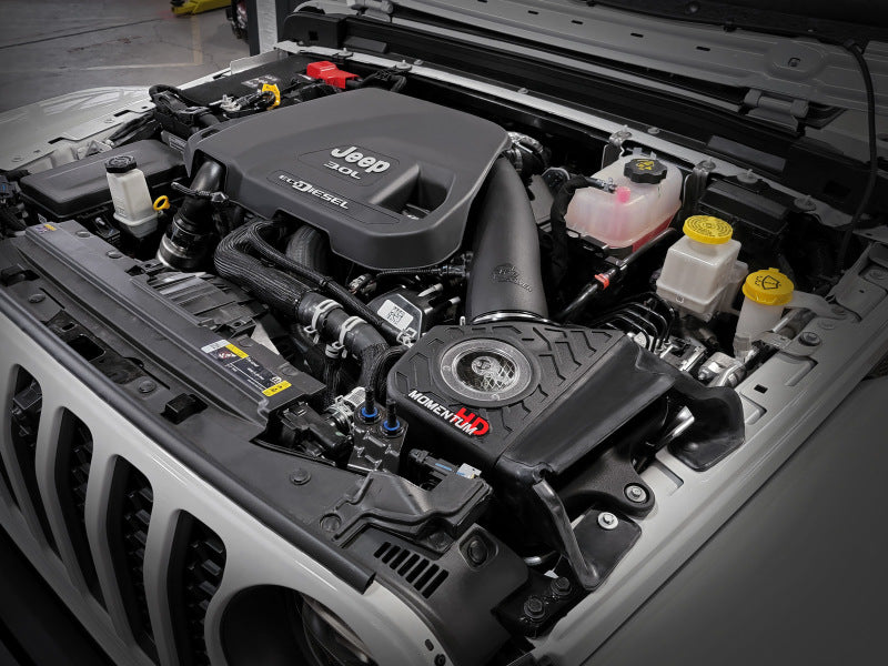 aFe 20-21 Jeep Wrangler (JL) V6-3.0L (td) Momentum HD Cold Air Intake System w/ Pro Dry S Media - Burkken Auto Parts