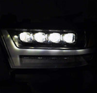 AlphaRex 19-20 Ram 1500HD NOVA LED Proj Headlight Plank Style Matte Blk w/Activ Light/Seq Signal/DRL - Burkken Auto Parts