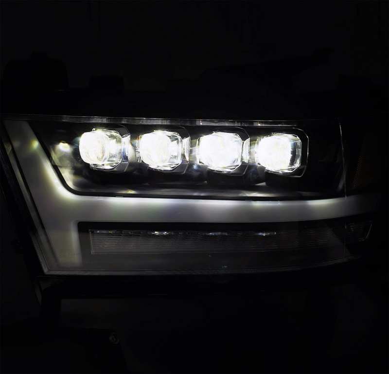 AlphaRex 19-20 Ram 1500HD NOVA LED Proj Headlights Plank Style Chrome w/Activ Light/Seq Signal/DRL - Burkken Auto Parts