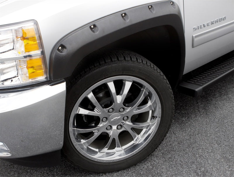 Lund 07-13 Chevy Silverado 1500 RX-Rivet Textured Elite Series Fender Flares - Black (4 Pc.) - Burkken Auto Parts