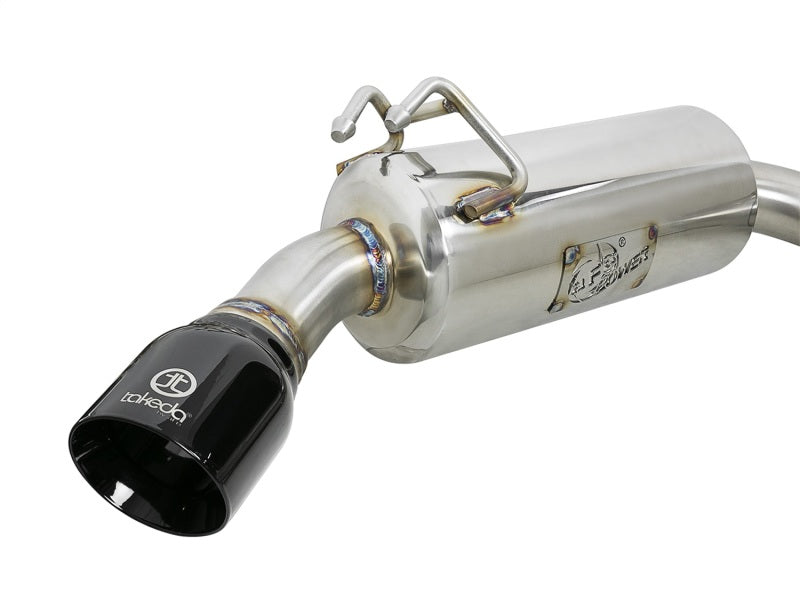 aFe Takeda 3in. to 2.5in. 304 SS C/B Exhaust 08-15 Mitsubishi Lancer EVO I4-2.0L (t) - Black Tips - Burkken Auto Parts