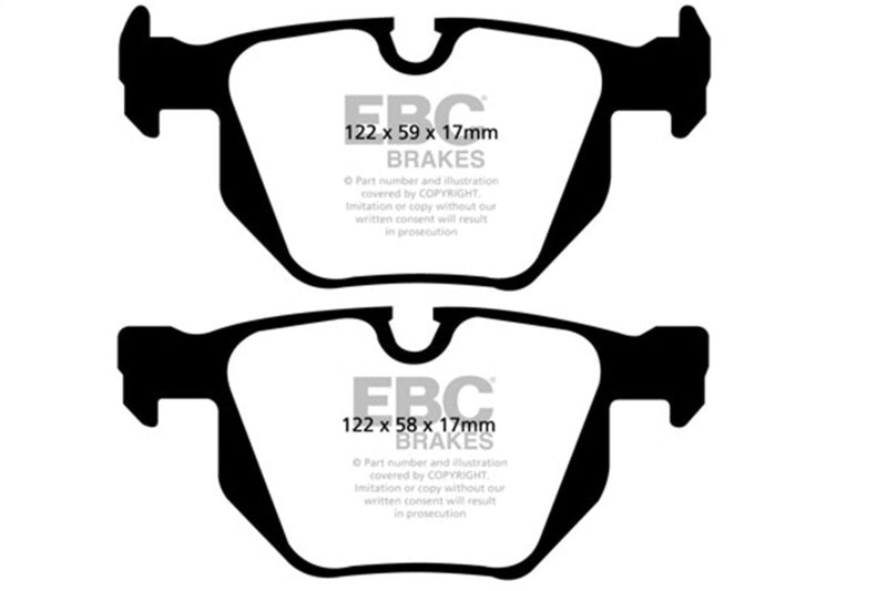 EBC 04-10 BMW 525i 3.0 (E60) Manual Greenstuff Rear Brake Pads - Burkken Auto Parts