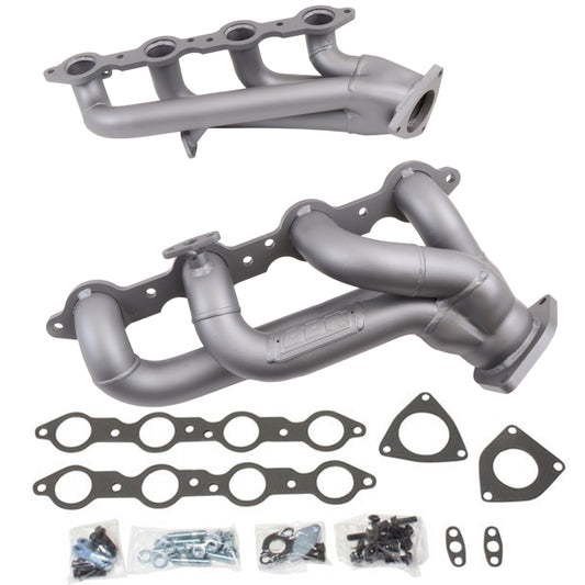 BBK 99-04 GM Truck SUV 4.8 5.3 Shorty Tuned Length Exhaust Headers - 1-3/4 Titanium Ceramic - Burkken Auto Parts