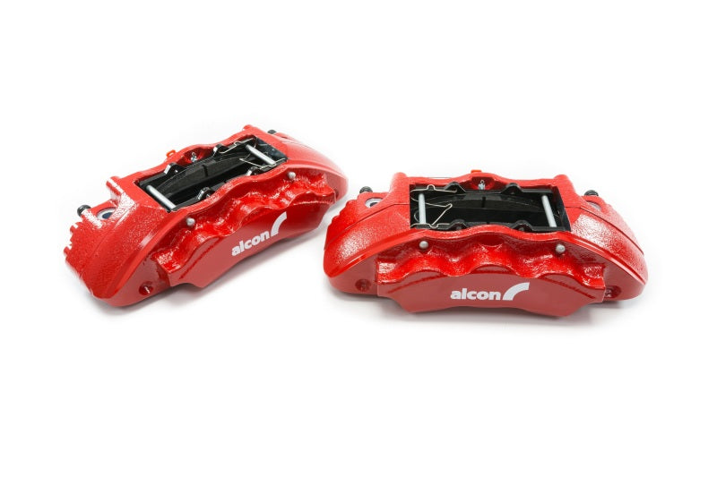 Alcon 2019+ Ford Ranger/2020+ Bronco 2.3L 350x34mm Rotors 6-Piston Calipers Front Brake Kit - Red - Burkken Auto Parts