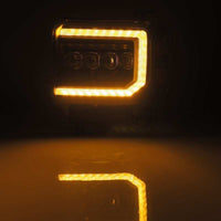 AlphaRex 14-18 GMC Sierra NOVA LED Proj Headlights Plank Style Black w/Activ Light/Seq Signal/DRL - Burkken Auto Parts