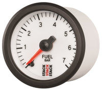 Autometer Stack 52mm 0-7 Bar M10 Male Pro Stepper Motor Fuel Pressure Gauge - White - Burkken Auto Parts