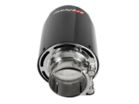 aFe MACH Force-Xp 304 SS Clamp-On Exhaust Tip 2.5in. Inlet / 4.5in. Outlet / 7in. L - Carbon Fiber - Burkken Auto Parts