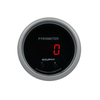 Autometer 52.4mm Black Two Channel 0-2000 Degree Pyrometer (EGT) Sport-Comp Elite Digital Gauge - Burkken Auto Parts