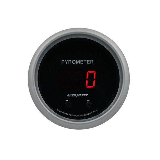 Autometer 52.4mm Black Two Channel 0-2000 Degree Pyrometer (EGT) Sport-Comp Elite Digital Gauge - Burkken Auto Parts