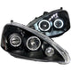 ANZO 2005-2006 Acura RSX Projector Headlights w/ Halo Black - Burkken Auto Parts