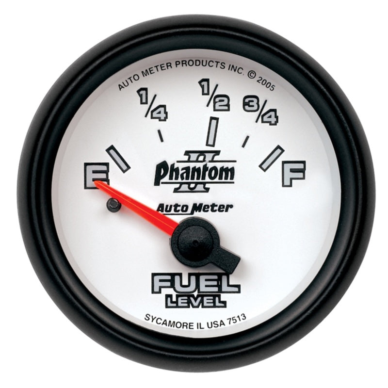 Autometer Phantom 2-1/16in 73-10 OHM Fuel Level Gauge - Burkken Auto Parts